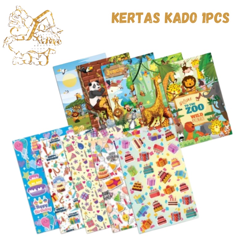 Jual Kertas Kado Squeezy Motif Pcs Shopee Indonesia