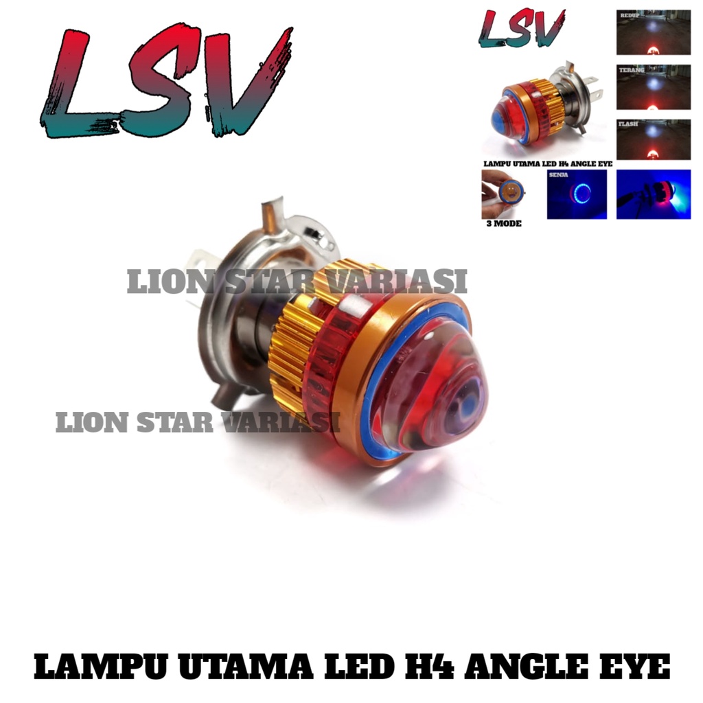 Jual Lampu Depan Bohlam LED H4 Projie Plus Angel Eye Vixion Scoopy Fi