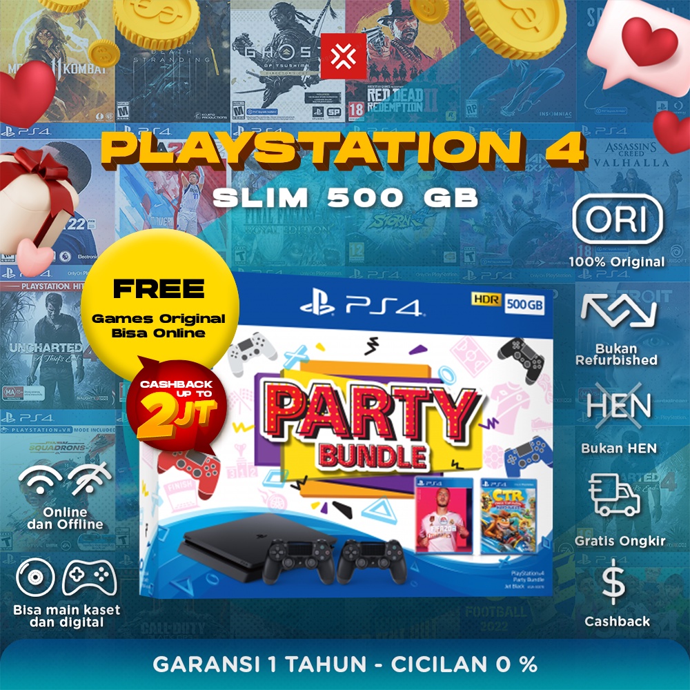 Jual PS4 Slim 500 GB Bundle Games Playstation Garansi Resmi