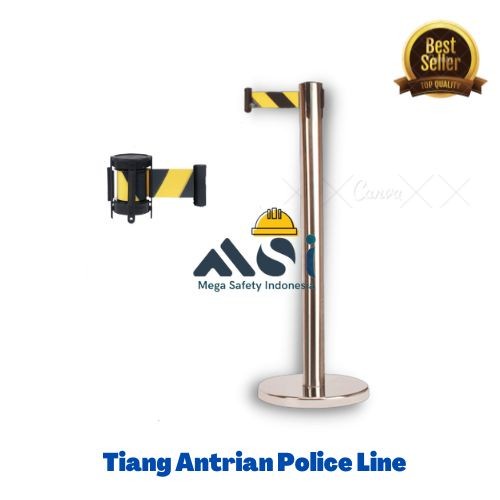 Jual ~~~~~] Tiang Antrian Stainles Police Line Pembatas 2M | Shopee ...