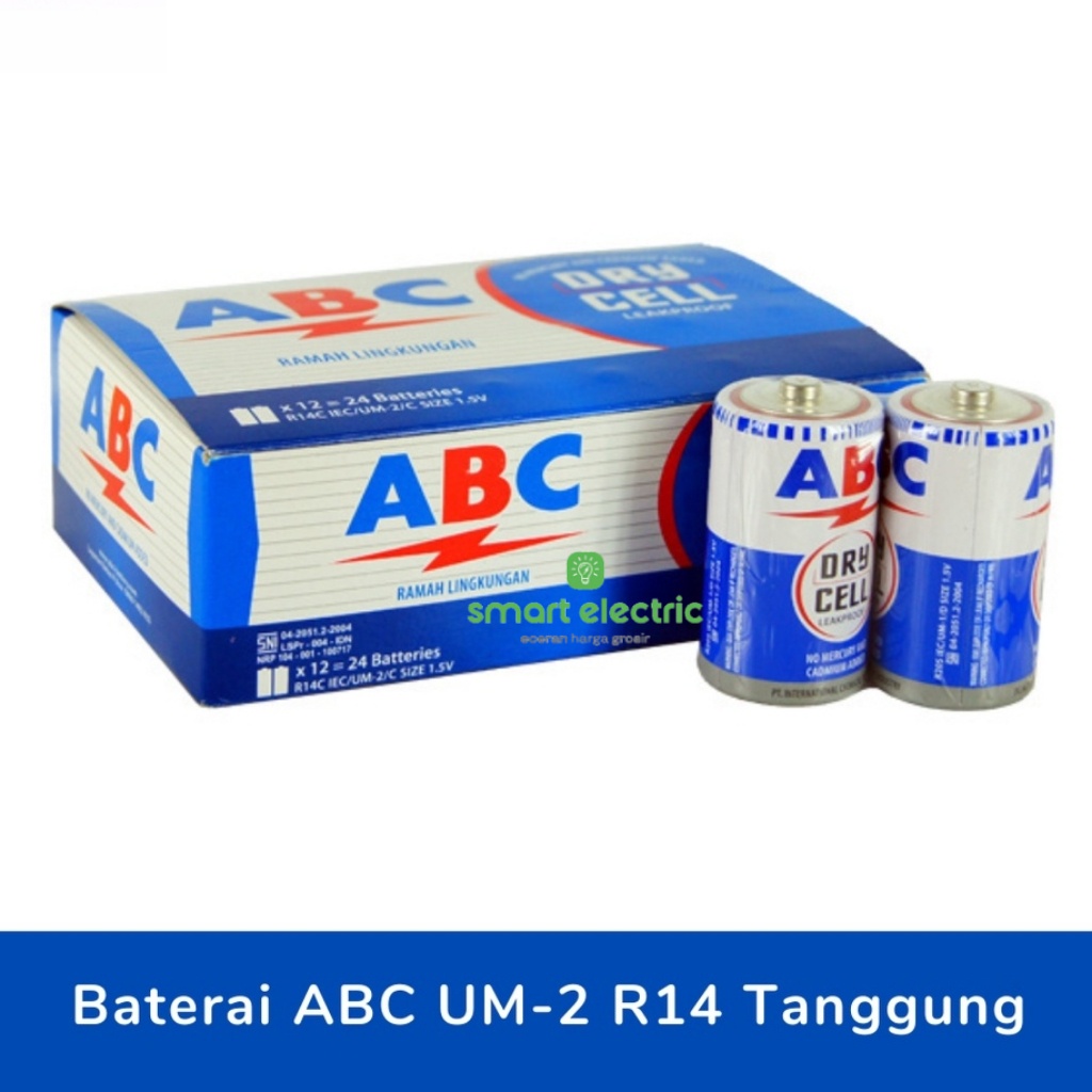 Jual Baterai ABC Tanggung R14 UM 2 3/4 Batere Original Tahan Lama ...