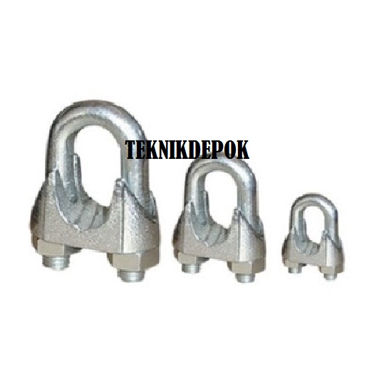 Jual Klem Seling 3 mm Kuku Macan Tali Besi Wire Rope Clip 1/8 inch ...