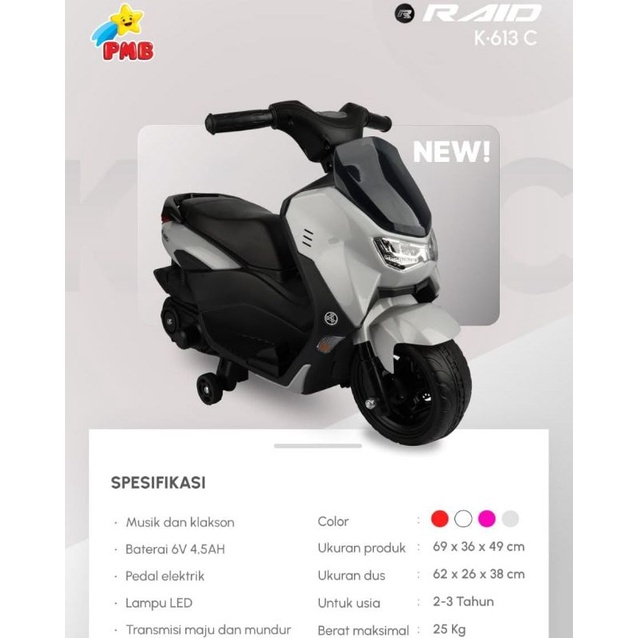 Jual Motor aki anak PCX & Nmax lisensi Honda Yamaha PMB K612C K613C Cas