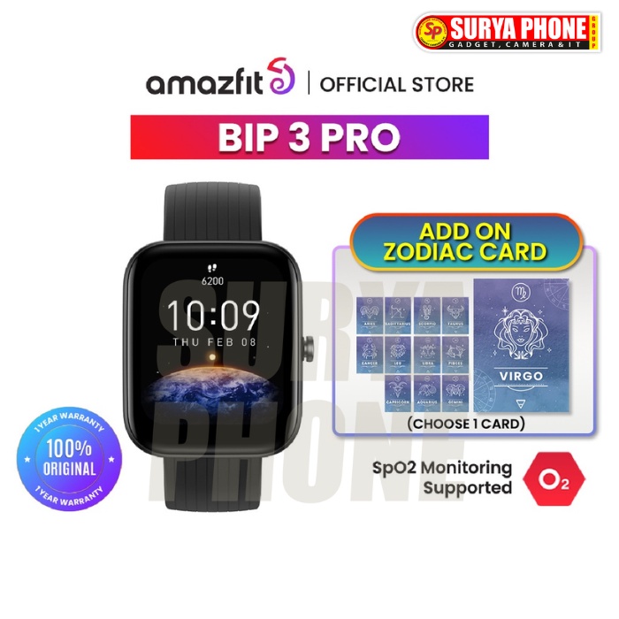 Jual Amazfit Bip 3 Pro Smartwatch, 1.69" Large Color Display, GPS ...