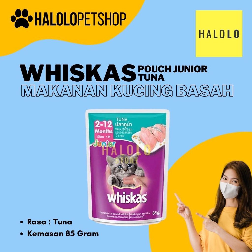 Jual WHISKAS Junior TUNA Makanan Kucing Basah Sachet Pouch 85 gram