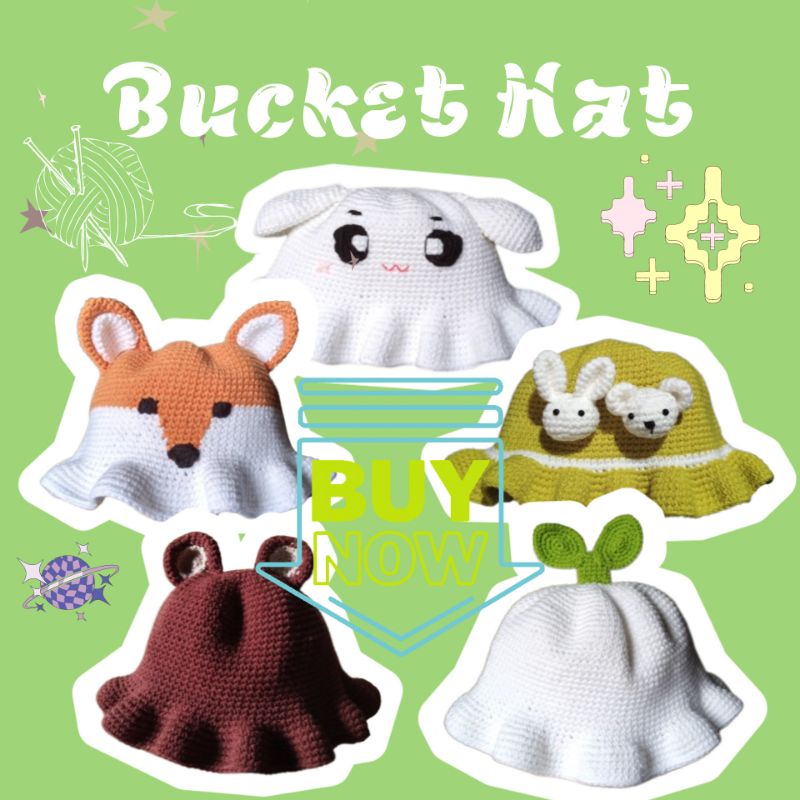Jual Bucket Hat NCT Rajut Crochet Handcraft | Shopee Indonesia
