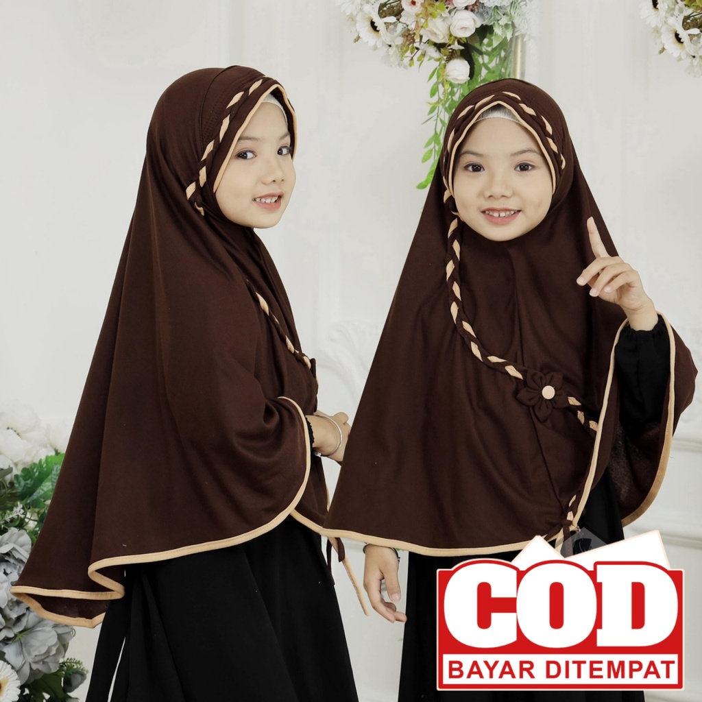 Jual Kerudung Anak Sekolah Sd Model Bunga Kepang / Jilbab Hijab ...