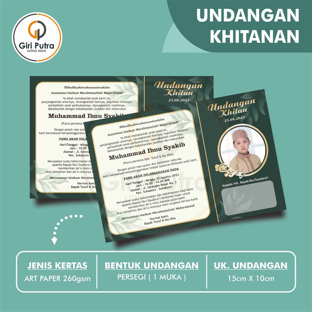 Jual Undangan Khitanan | Shopee Indonesia