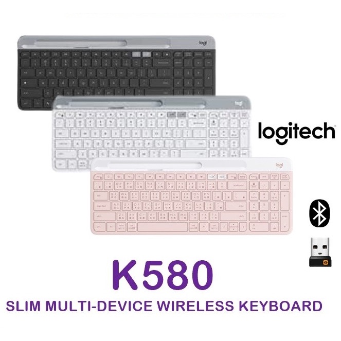 Jual Logitech K580 Keyboard Slim MultiDevice Wireless Bluetooth - Rose ...