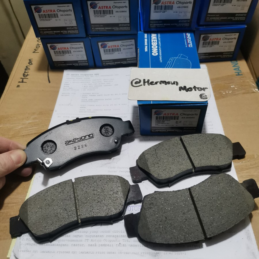Jual Kampas rem depan Brake Pad Akebono Original Honda Brio brio satya