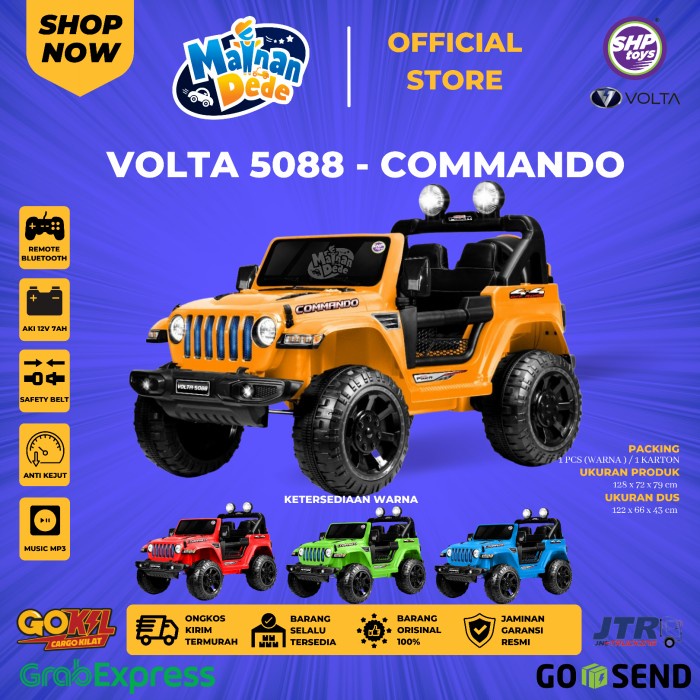 Jual Mainan Mobil Aki Anak Jeep Commando SHP Volta 5088 ( lavar stores ...