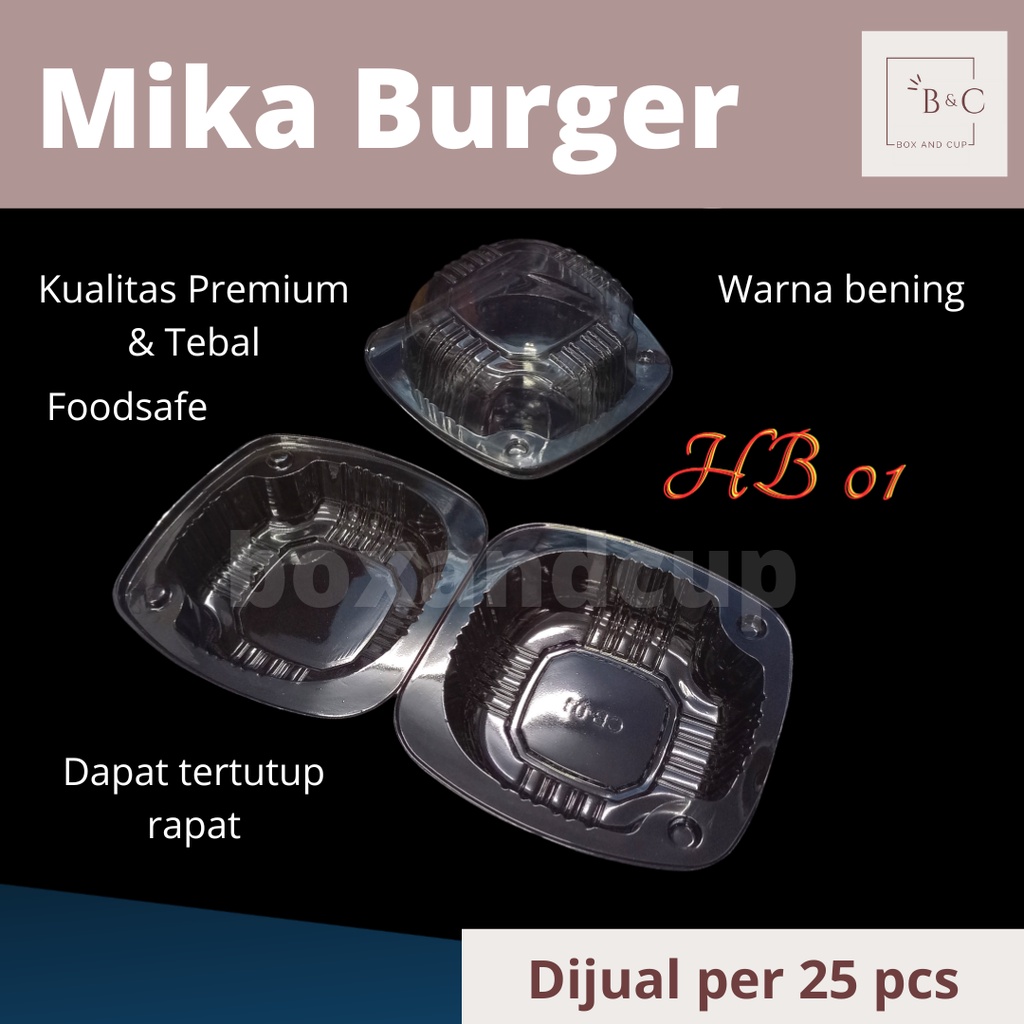 Jual Mika Roti Burger / Tray Hamburger / Tempat Donat / Box Plastik ...