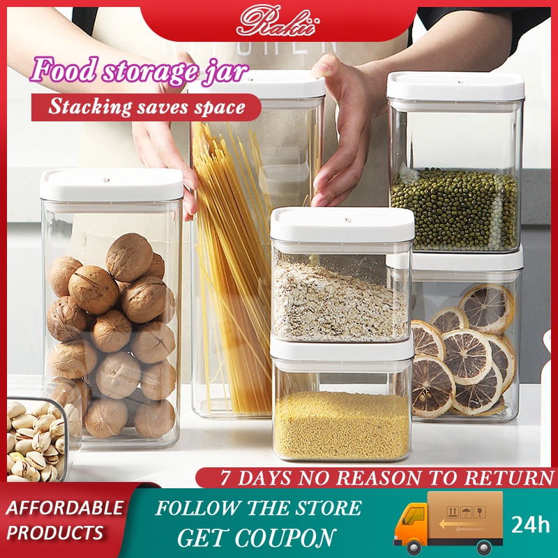 Jual Toples Kotak Bening Kotak Tempat Penyimpanan Kacang Snack Makan Keep Fresh Toples Kotak