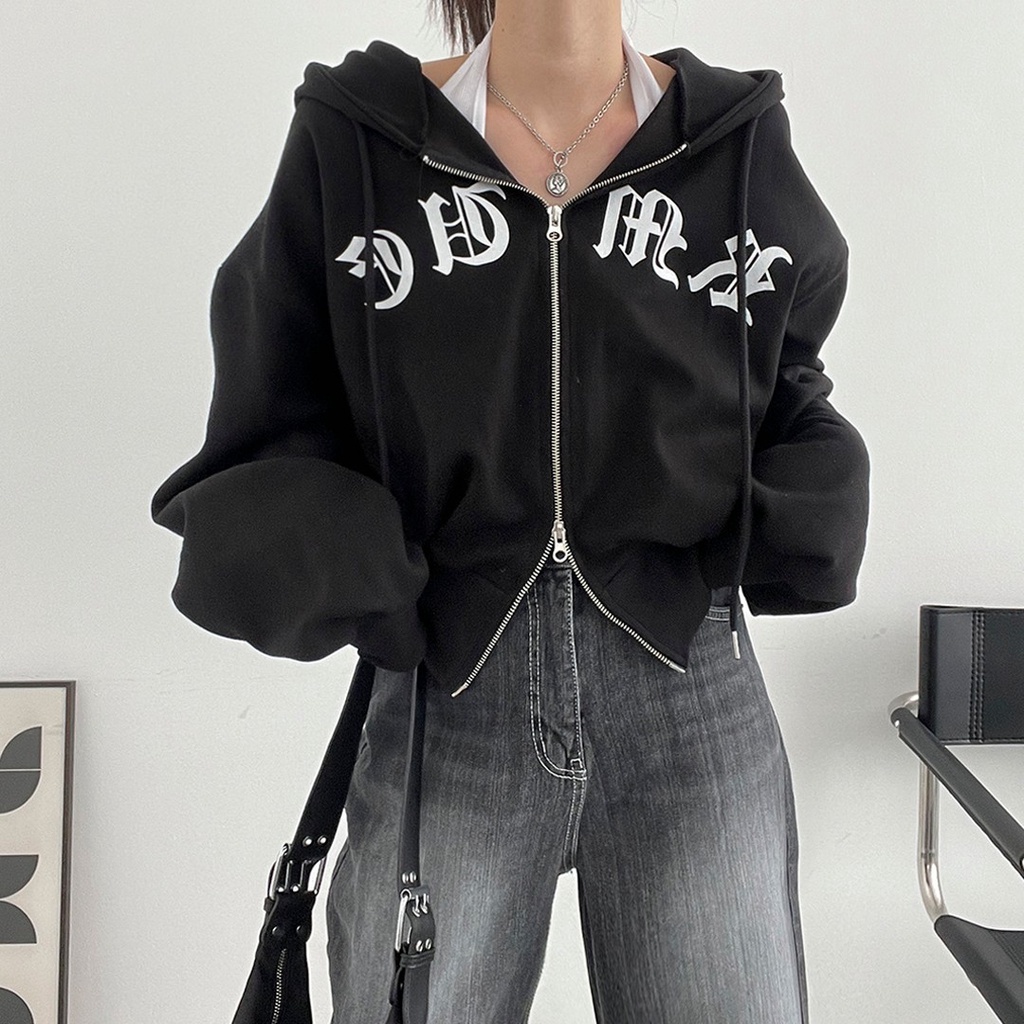 Jual Hoodie JAPANESE Ziper Wanita Oversize Jaket Sweater Double Ziper Wanita Korean Style Shopee Indonesia