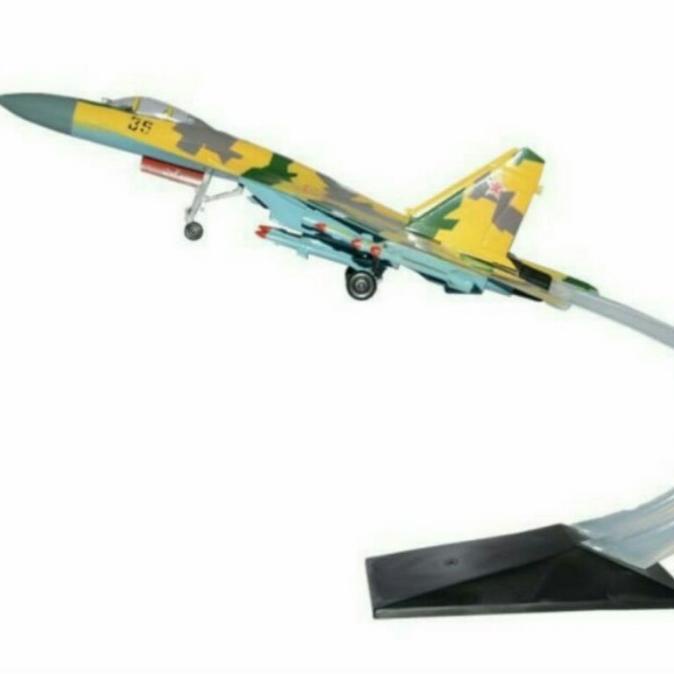 Jual Miniatur Pajangan Pesawat Tempur Air Force Sukhoi Jet Tempur ...