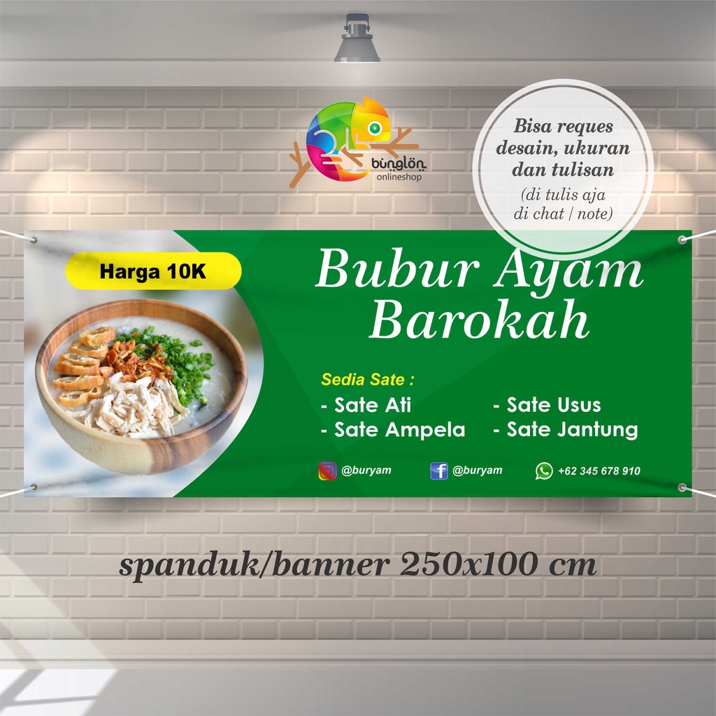 Jual Spanduk, Banner Bubur Ayam Keren | Shopee Indonesia