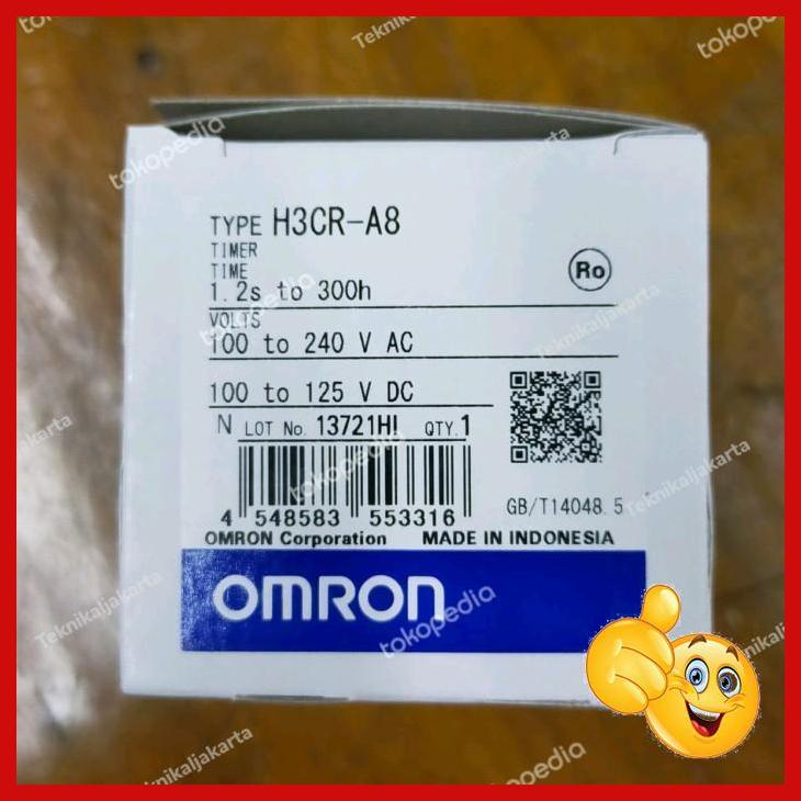 1Pcs)Omron Timer H3Cr-A8 H3Cra8 100-240Vac / 100-125Vdc New In Box