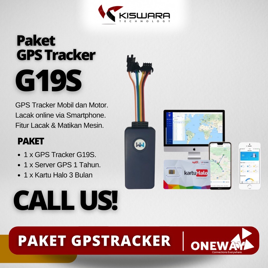Jual PAKET GPS G19S (INCLUDE SERVER + KARTU HALO 3 BULAN) Shopee