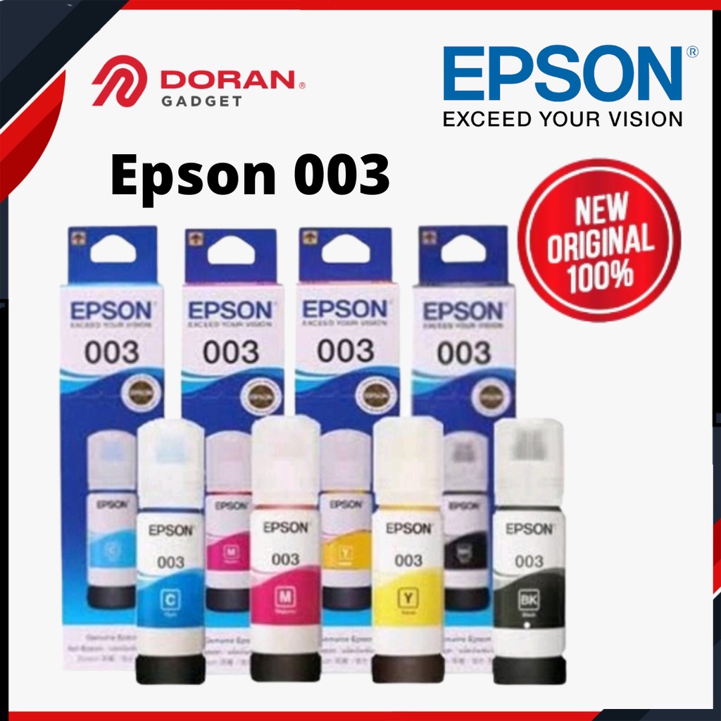 Jual Epson 003 Ink Netto 65ml Tinta Printer L1210 L3210 L3250 L3550 L5290 L5590 Original 3916