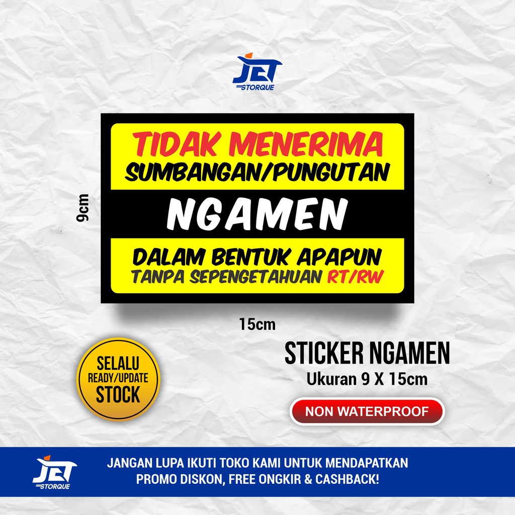 Jual Sticker Tidak Menerima Sumbangan dan Ngamen | Shopee Indonesia