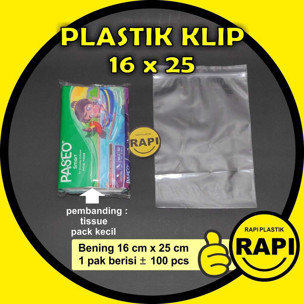 Jual Plastik Klip 16x25 Bening Ber Ziplock Utk Kemasan Packaging Serbaguna Shopee Indonesia 