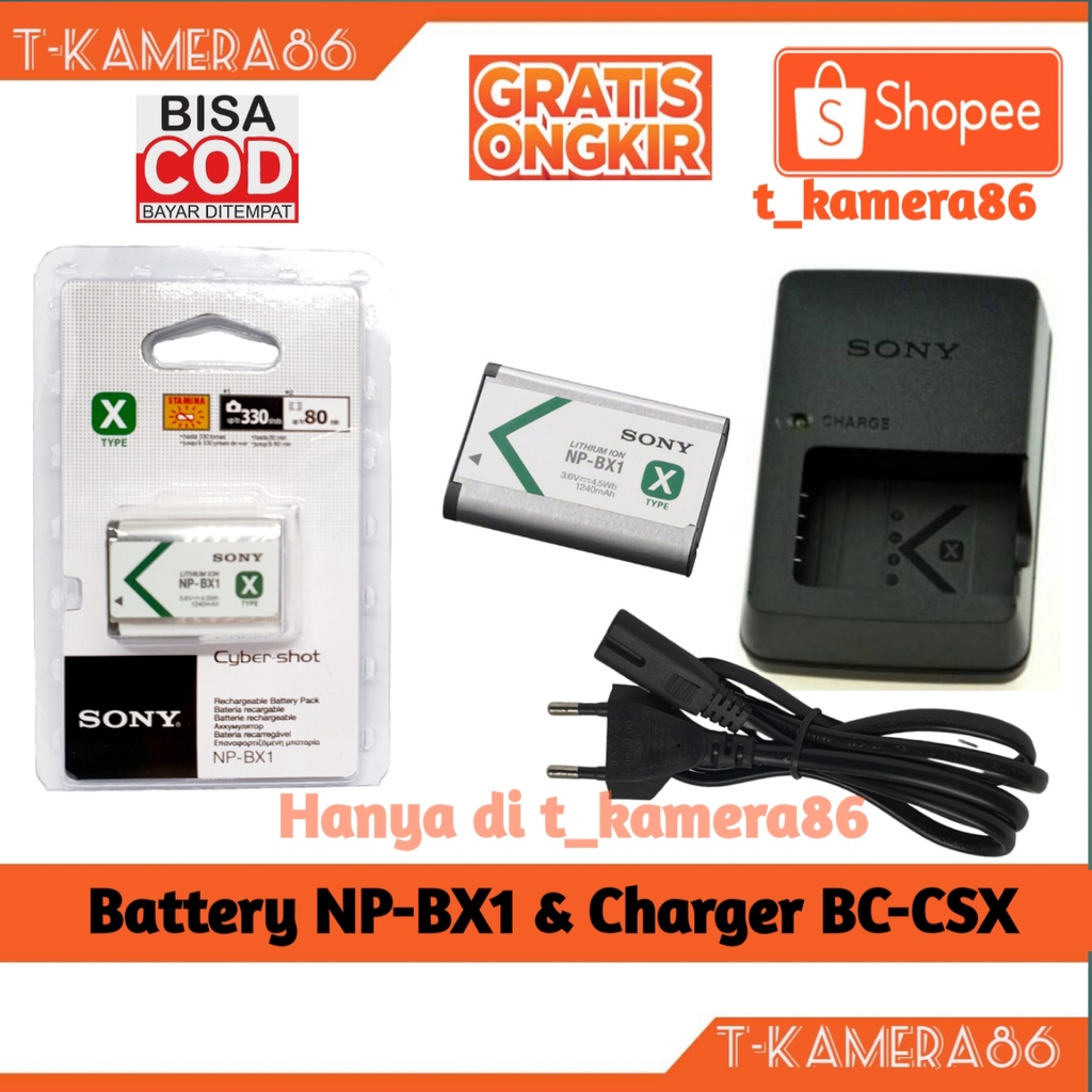 Jual Battery NP-BX1 dan Charger BC-CSX for Sony H400 HX350 DSC-RX100 ...
