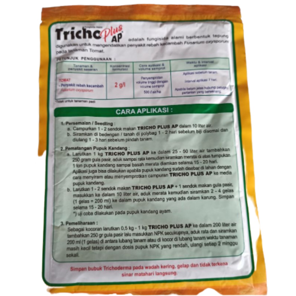 Jual Fungisida Trichoplus Ap Tricho Plus Ap 100 Gram Busuk Batang Shopee Indonesia 