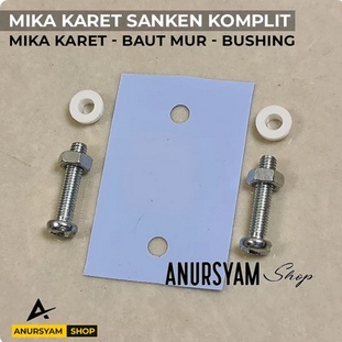 Jual Mika Karet SANKEN Komplit Mur Baut Bushing Mika Isolator SANKEN ...