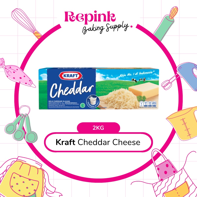 Jual Kraft Cheddar 2KG | Keju Cheddar Kraft 2KG | Shopee Indonesia