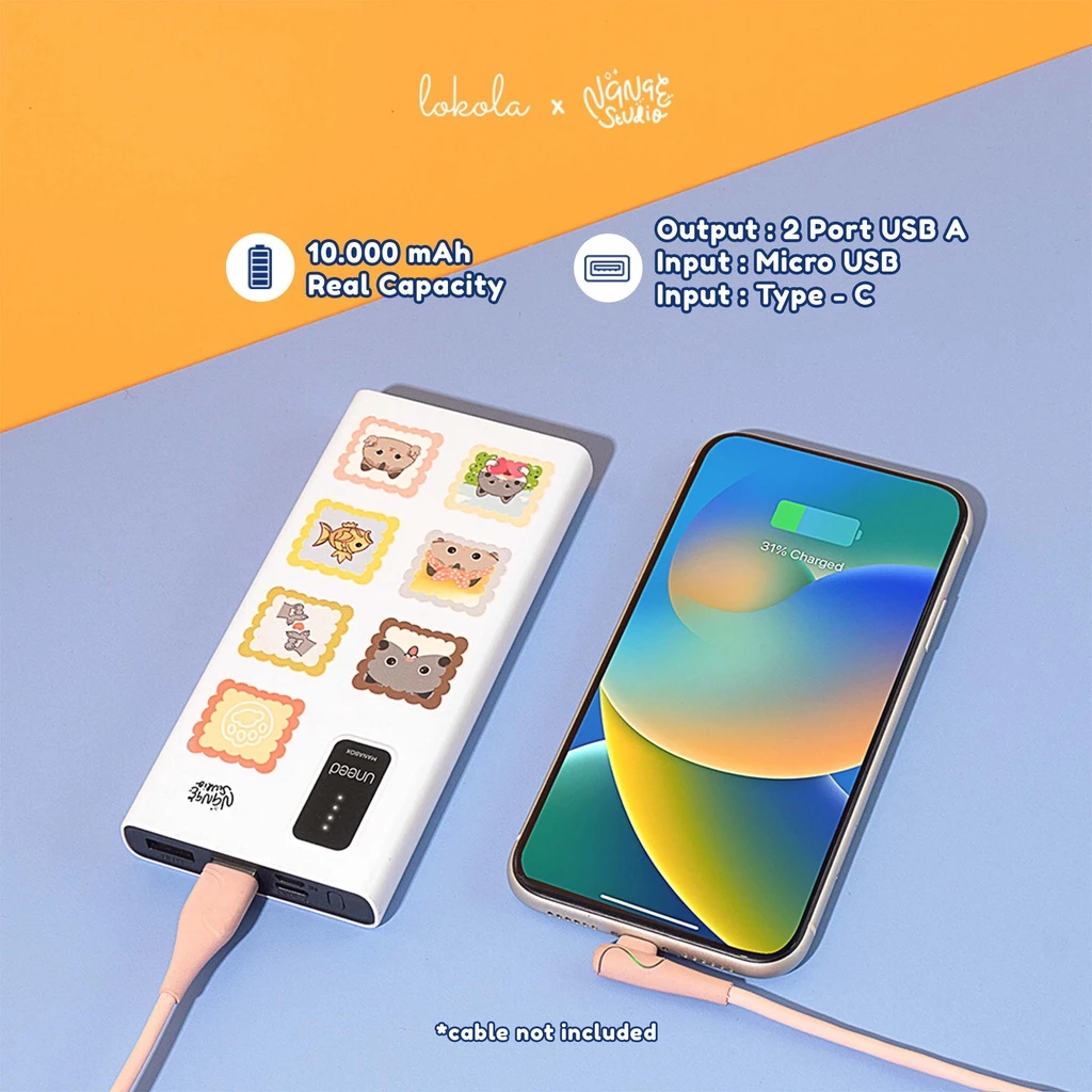 Powerbank 10.000mAh Lokola by Uneed x Nanae Studio