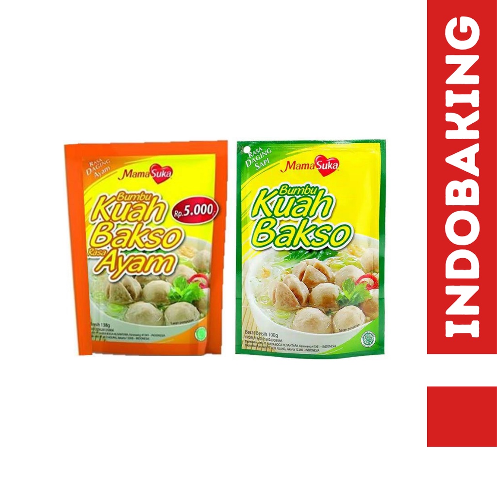 Jual Mamasuka Bumbu Kuah Bakso Rasa Kaldu Sapi And Ayam 100g Shopee