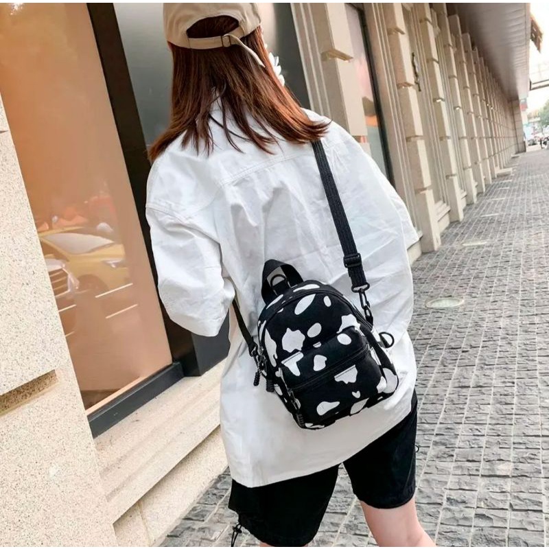 Jual Tas Ransel Mini Wanita Motif Sapi//Tas Ransel Mini Wanita Karakter ...