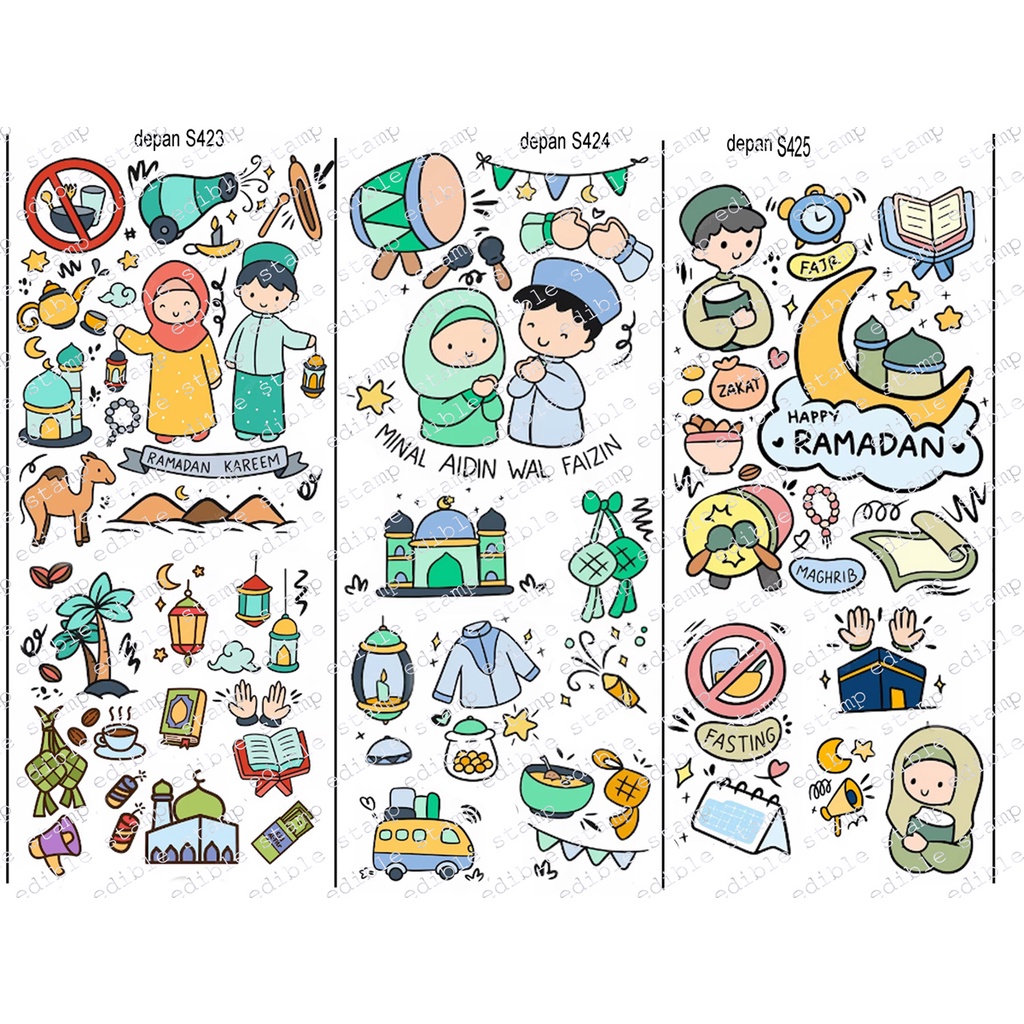 Jual Edible Stamp Stiker Makanan Edible Stiker Edible Image Edible ...