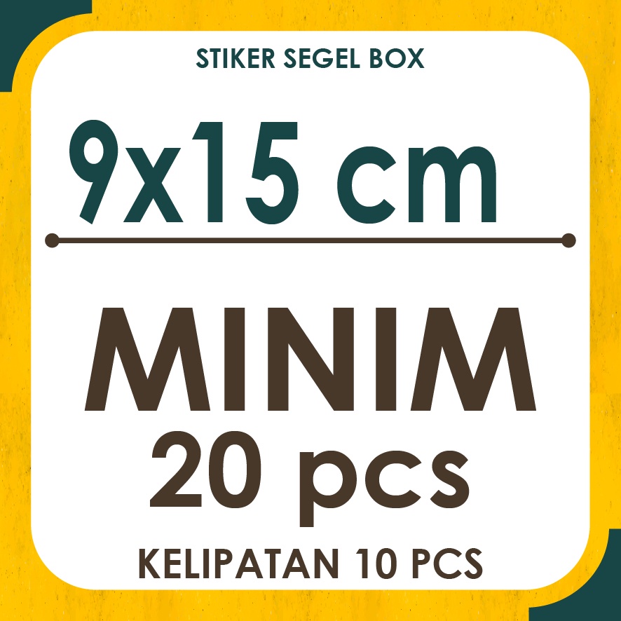 Jual Stiker Segel Dus Stiker Segel Box Sticker Segel Stiker Segel