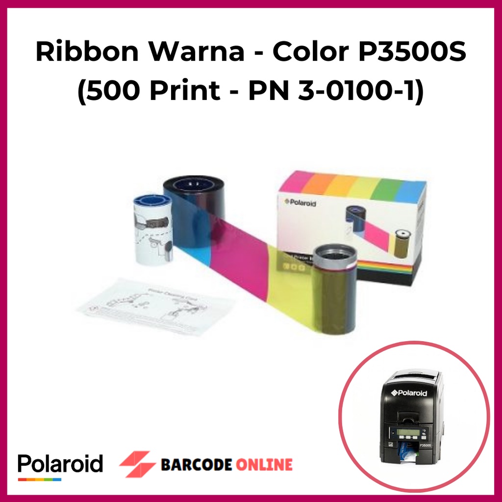 Jual RIBBON TINTA WARNA COLOR KIT PRINTER POLAROID P3500S YMCKT (3-0100 ...