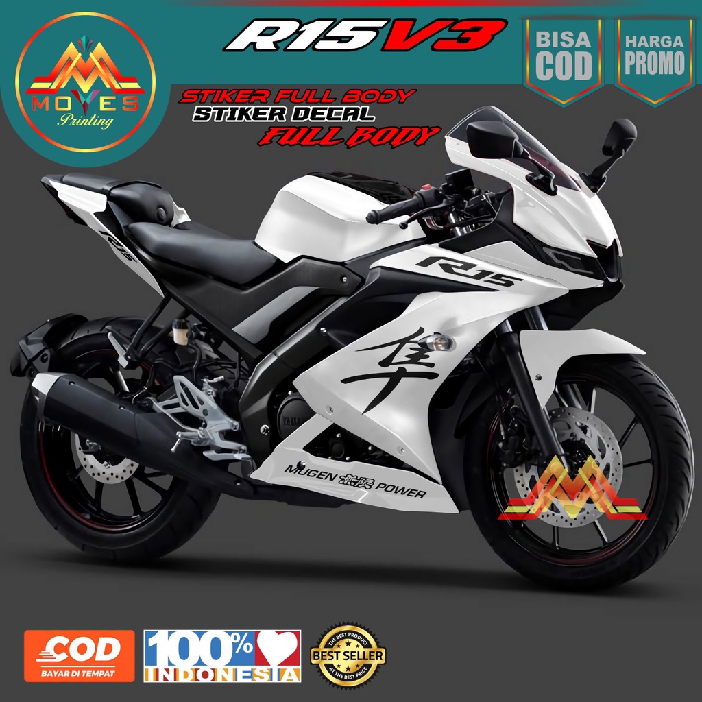 Jual Tahan Lama Decal Sticker Motor R 15 V3 Full Body Polosan Decal R15 ...