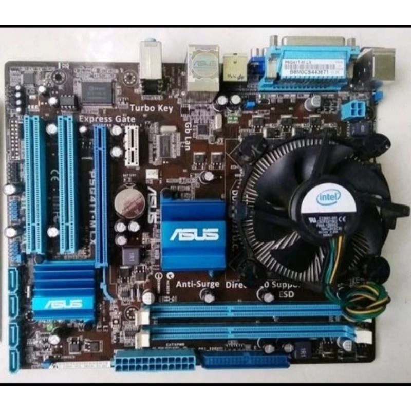 Jual Paket Motherboard G41 ddr3 + Processor Core 2 Duo + Fan Merek Mobo
