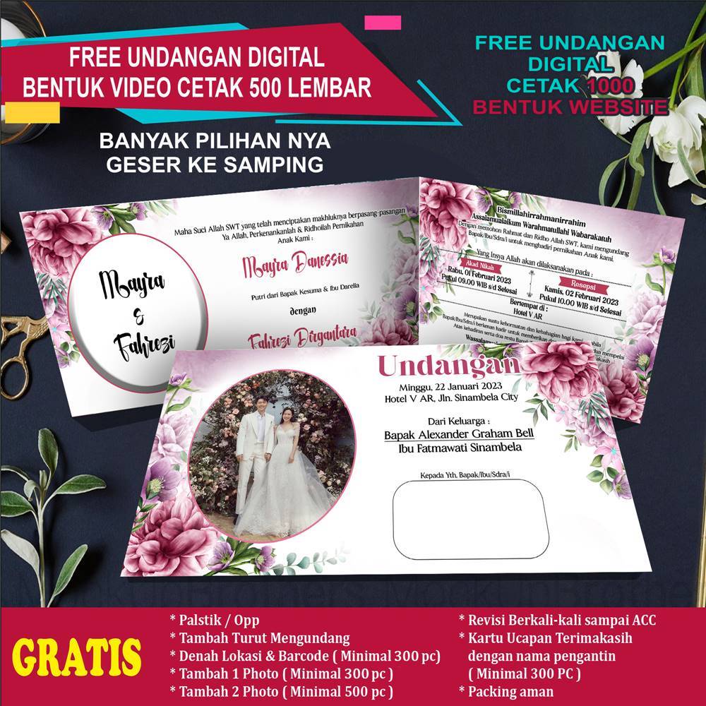 Jual Undangan Pernikahan Undangan Pernikahan Aesthetic Undangan