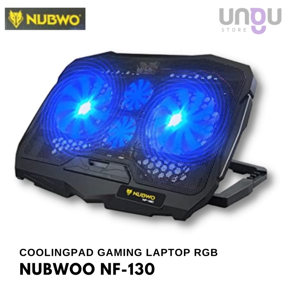 Jual Cooling Pad Pendingin Kipas Laptop Portable Nubwo Nf Quatro Rgb Cooler Fan Ergostand