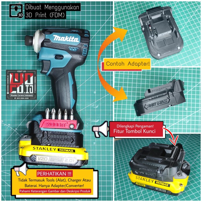 Jual Produk Terbaru Adapter Baterai Stanley Fatmax V20 U/Tools Lxt 18V ...