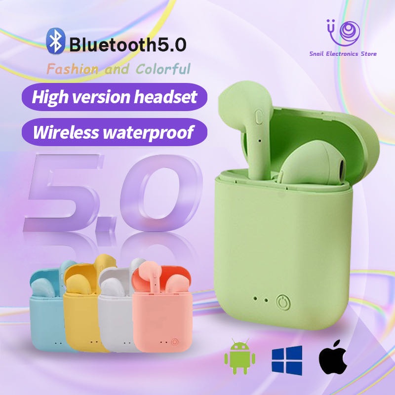 Jual I12 Headset Bluetooth Macaron TWS Headset Earphone Bluetooth