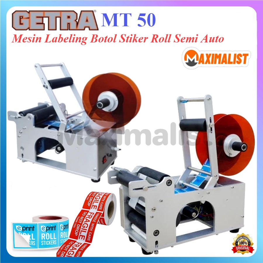 Jual GETRA MT-50 Mesin Labeling Botol Stiker Roll Semi Auto / Mesin ...