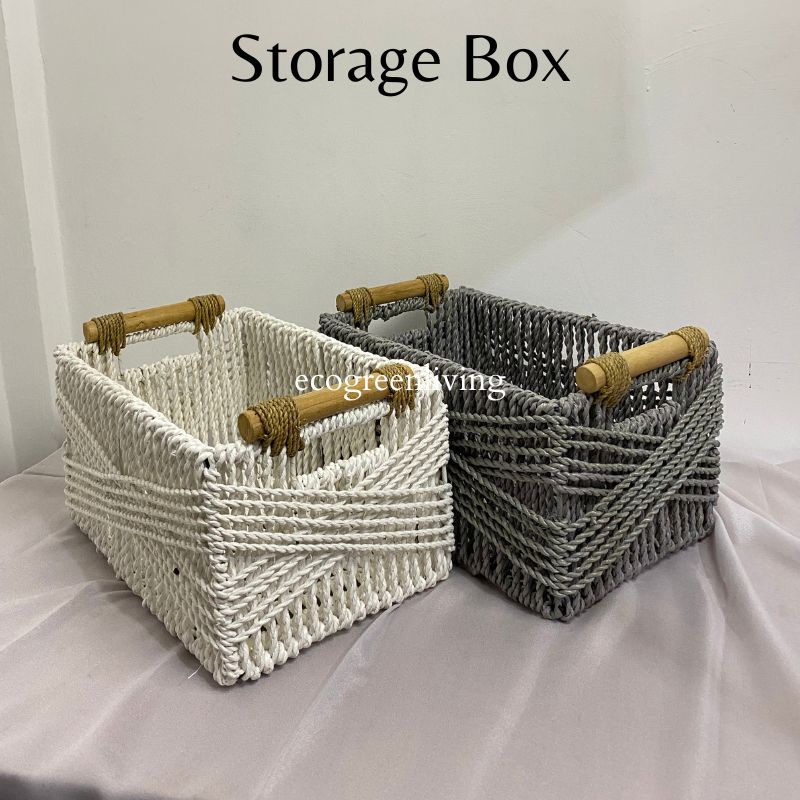 Jual Decorative Wicker Storage Basket Woven Basket Organizers for