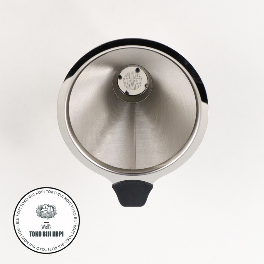 Jual V60 CHEMEX DRIPPER FILTER SARINGAN KOPI STAINLESS STEEL 1 - 2 CUP ...