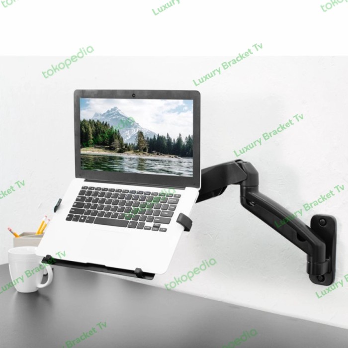 Jual Bracket Single Laptop Arm Wall Mount Adjustable Universal -120B ...