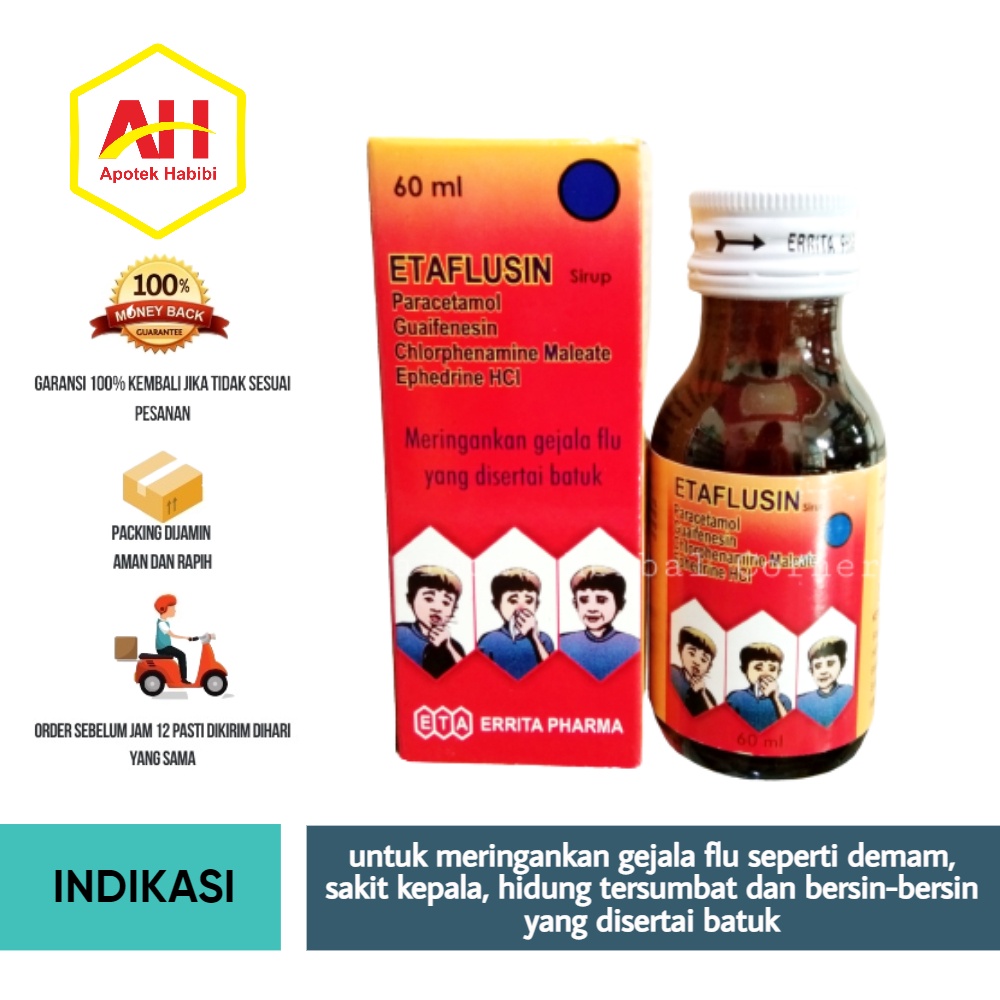 Jual ETAFLUSIN SIRUP 60 ML OBAT DEMAM BATUK PILEK FLU ANAK Shopee