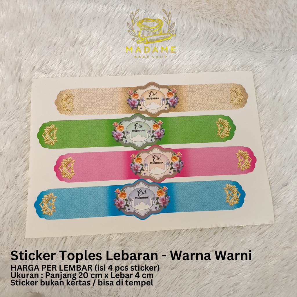 Jual Sticker Toples Lebaran / Stiker Toples Idul Fitri - Batik / Warna ...