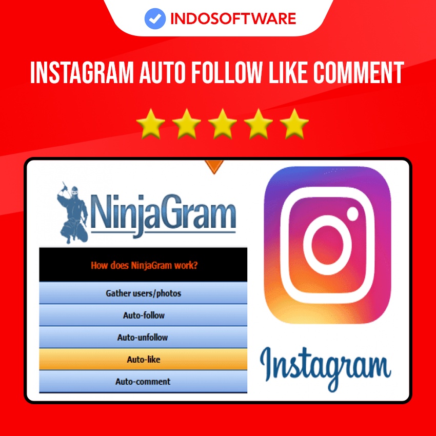 Jual NINJAGRAM NINJA GRAM PRO PREMIUM LIFETIME INSTAGRAM AUTO FOLLOW