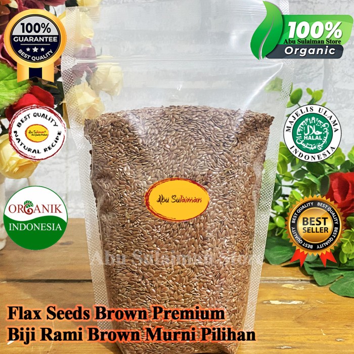 Jual Flax Seed 1 Kg Brown Flax Seeds Import 1 Kg Flax Seeds 1 Kg