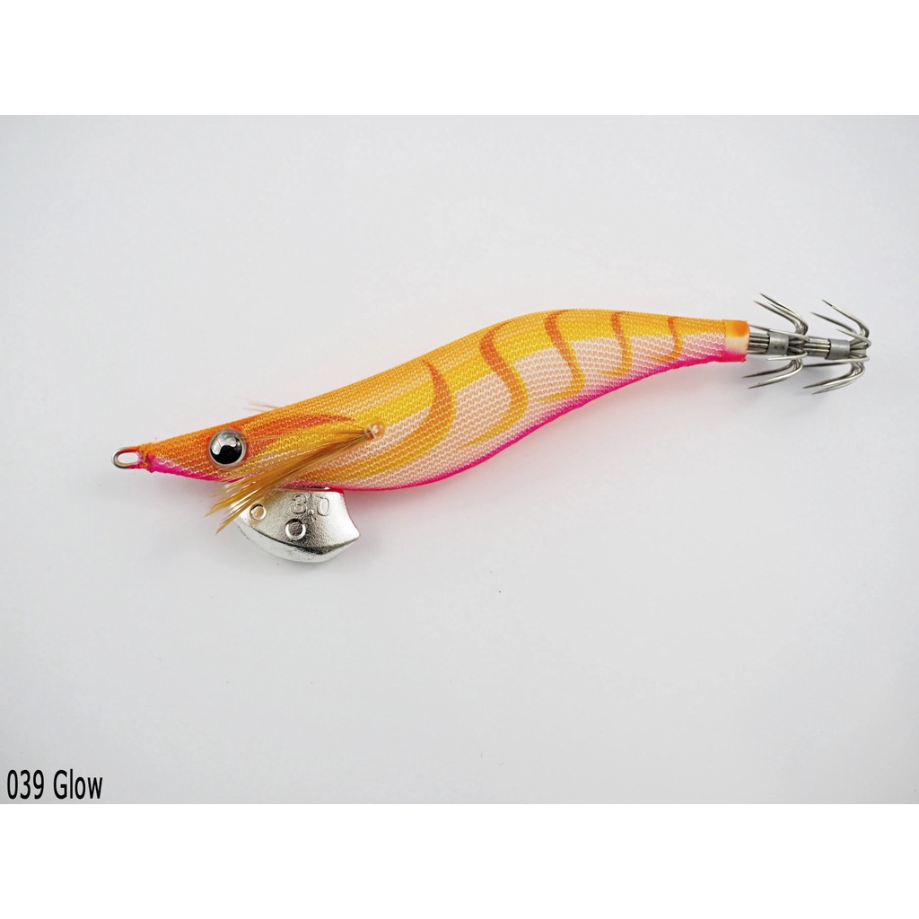 YAMASHITA Egi King Live No. 2.5 Fishing Lure - Neon Bright UV, Spark Olive Color